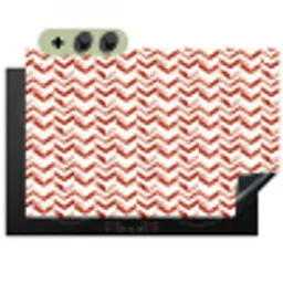 Strepen - Rood - Wit - Patroon Inductie beschemer met haakjes klein 777 -3d