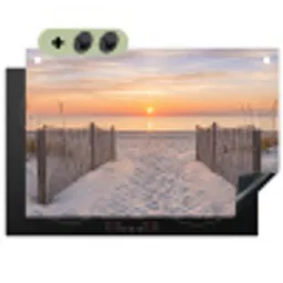 Zonsondergang - Strand - Zand Inductie beschemer met haakjes klein -3d