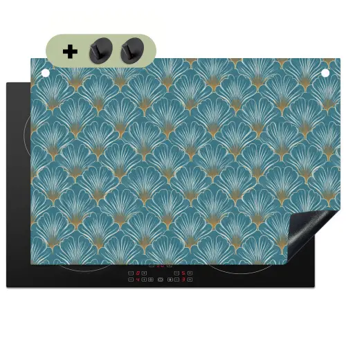 Symmetrisch - Patroon - Blauw Inductie beschemer met haakjes klein 777 -3d