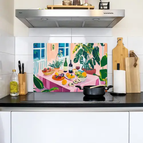 Tafel - Wijn - Fruit Inductie beschemer met haakjes klein -sfeer2