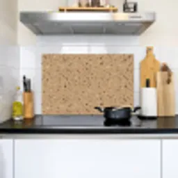 Terrazzo - Patroon - Beige Inductie beschemer met haakjes klein 777 -sfeer2