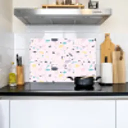 Terrazzo -  Patroon - Zacht - Snoep Inductie beschemer met haakjes klein 777 -sfeer2