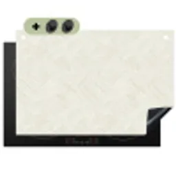 Textuur - Abstract - Beige Inductie beschemer met haakjes klein 777 -3d