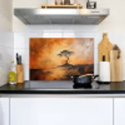 Boom - Landschap - Oranje Inductie beschemer met haakjes klein -sfeer2