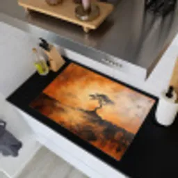 Boom - Landschap - Oranje Inductie beschemer met haakjes klein -sfeer1