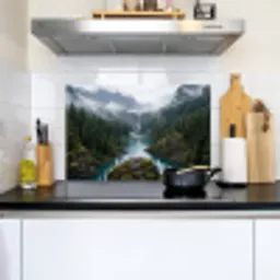 Waterval - Bomen - Bergen Inductie beschemer met haakjes klein -sfeer2