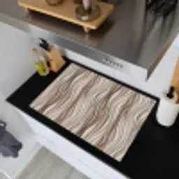 Golven - 3D - Crème Inductie beschemer met haakjes klein 777 -sfeer1