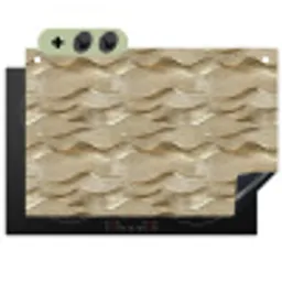 Golven - Patroon - Goud Inductie beschemer met haakjes klein 777 -3d