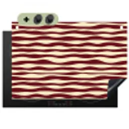 Golven - Rood - Patroon - Crème Inductie beschemer met haakjes klein 777 -3d