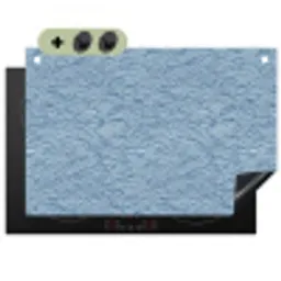 Golven - Ritmisch - Blauw Inductie beschemer met haakjes klein 777 -3d