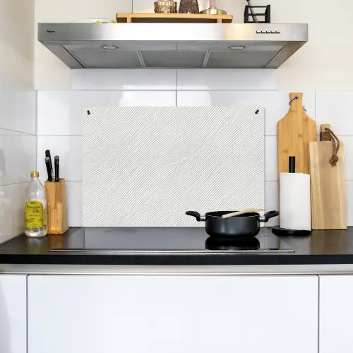 Golven - Ribbels - Wit Inductie beschemer met haakjes klein 777 -sfeer2