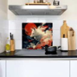 Witte vos - wolken - maan Inductie beschemer met haakjes middel -sfeer2