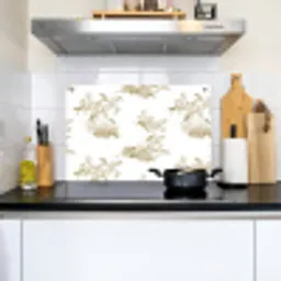 Wit - Apen - Beige Inductie beschemer met haakjes klein 777 -sfeer2