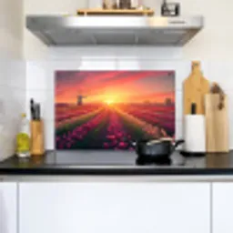 Windmolen - Zonsondergang - Landschap Inductie beschemer met haakjes klein -sfeer2