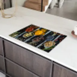 Lepels - Kruiden - Paars Inductie beschermer vinyl 3mm klein -sfeer8