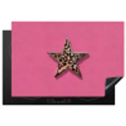 Ster - Luipaard - Print - Roze Inductie beschermer vinyl 3mm klein -3d