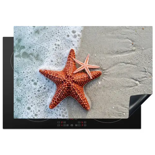 Zeester - Strand - Zee Inductie beschermer vinyl 3mm klein -3d