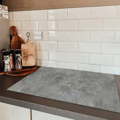 Stenen - Beton - Patronen Inductie beschermer vinyl 3mm klein 276 -sfeer3