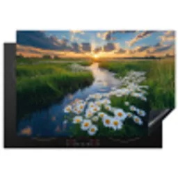 Beekje - Landschap - Margriet Inductie beschermer vinyl 3mm klein -3d