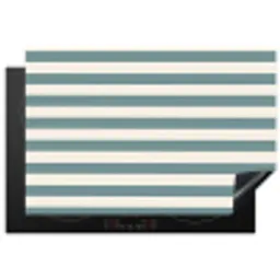 Strepen - Modern - Blauw Inductie beschermer vinyl 3mm klein 276 -3d