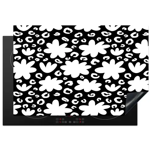 Gestileerd - Bloemen - Abstract Inductie beschermer vinyl 3mm klein 276 -3d