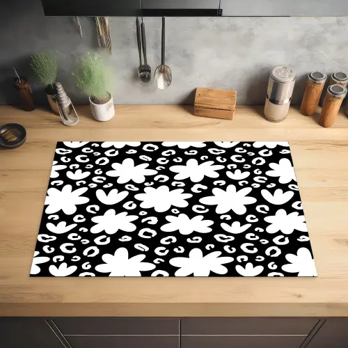 Gestileerd - Bloemen - Abstract Inductie beschermer vinyl 3mm klein 276 -sfeer5