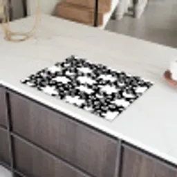 Gestileerd - Bloemen - Abstract Inductie beschermer vinyl 3mm klein 276 -sfeer8
