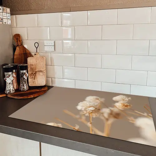 Subtiele Schoonheid in Bloei Inductie beschermer vinyl 3mm klein -sfeer3