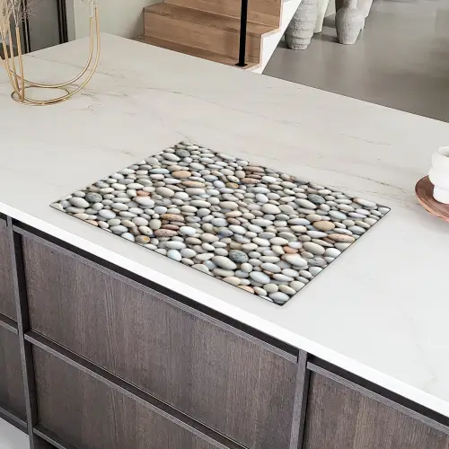 Zomer - Lichte - Kiezels Inductie beschermer vinyl 3mm klein 276 -sfeer8