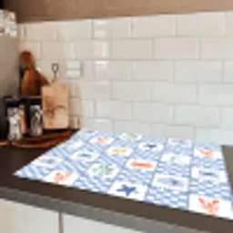 Zee - Sfeer- Mozaïek - Blauw Inductie beschermer vinyl 3mm klein 276 -sfeer3