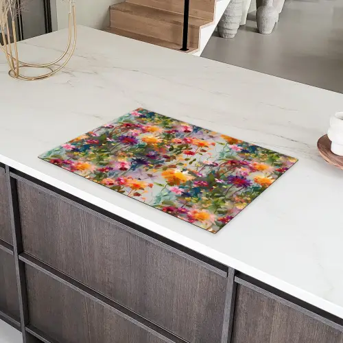 Zomers - Kleurrijk - Patroon - Bloemen Inductie beschermer vinyl 3mm klein 276 -sfeer8