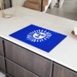 Zon - Gezicht - Penseelstructuur - Blauw Inductie beschermer vinyl 3mm klein -sfeer8