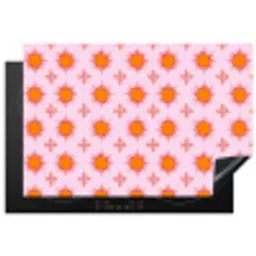 Zon - Patroon - Roze Inductie beschermer vinyl 3mm klein 276 -3d