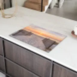 Zonsondergang - Strand - Zand Inductie beschermer vinyl 3mm klein -sfeer8