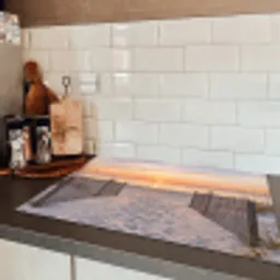 Zonsondergang - Strand - Zand Inductie beschermer vinyl 3mm klein -sfeer3