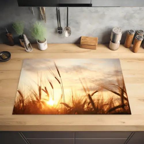 Zonsondergang door het Koren Inductie beschermer vinyl 3mm klein -sfeer5