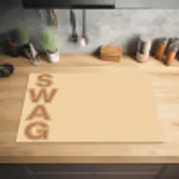 Swag - Bruin - Beige Inductie beschermer vinyl 3mm klein -sfeer5