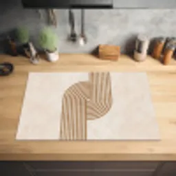 Symmetrische bocht - Koperkleurig Inductie beschermer vinyl 3mm klein -sfeer5