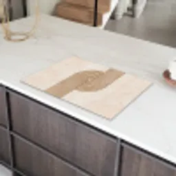 Symmetrische bocht - Koperkleurig Inductie beschermer vinyl 3mm klein -sfeer8