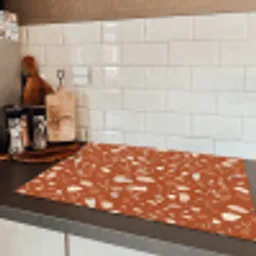 Terrazzo - Patroon - Klei Inductie beschermer vinyl 3mm klein 276 -sfeer3