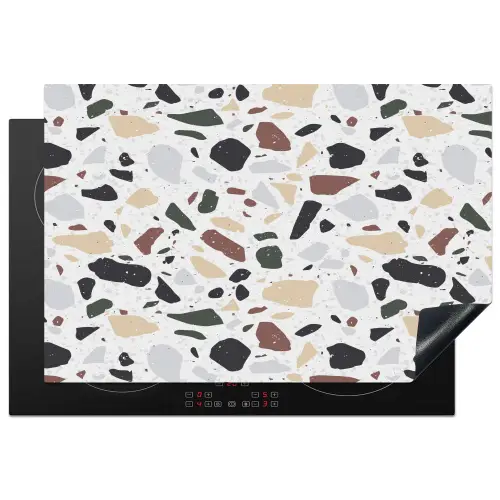Terrazzo - Patroon - Kleurrijk - Klei Inductie beschermer vinyl 3mm klein 276 -3d