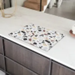 Terrazzo -  Patroon - Kleurrijk - Klei Inductie beschermer vinyl 3mm klein 276 -sfeer8