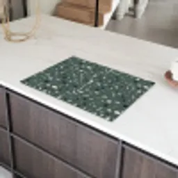 Terrazzo -  Patroon - Kleurrijk - Groen Inductie beschermer vinyl 3mm klein 276 -sfeer8