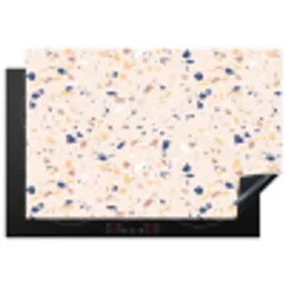 Terrazzo -  Patroon - Kleurrijk - Indigo Inductie beschermer vinyl 3mm klein 276 -3d