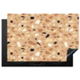 Terrazzo - Patroon - Kleurrijk - Oranje Inductie beschermer vinyl 3mm klein 276 -3d