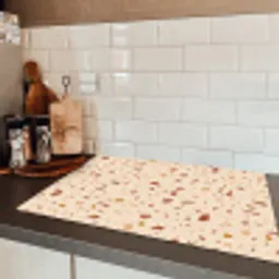 Terrazzo -  Patroon - Kleurrijk - Steen Inductie beschermer vinyl 3mm klein 276 -sfeer3
