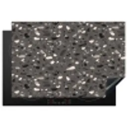 Terrazzo -  Patroon - Grijs Inductie beschermer vinyl 3mm klein 276 -3d