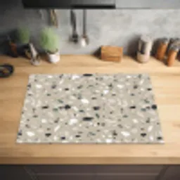 Terrazzo - Patroon - Groen Inductie beschermer vinyl 3mm klein 276 -sfeer5