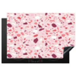 Terrazzo - Patroon - Roze Inductie beschermer vinyl 3mm klein 276 -3d