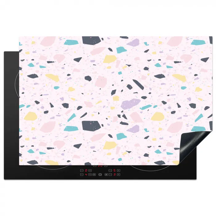Terrazzo - Patroon - Zacht - Snoep Inductie beschermer vinyl 3mm klein 276 -3d